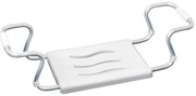 WENKO 17930100-Sedile per vasca SECURA 26x18 cm bianco/argento