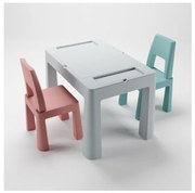 TEGA BABY - Set tavolo e sedie per bambini grigio/rosa/turchese