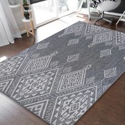 Tappeto grigio con un motivo elaborato Larghezza: 80 cm | Lunghezza: 150 cm