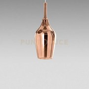 Ofelia s/12 mini - vetro  rame specchiato e portalampada bianco 1 l...