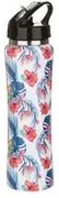 Bottiglia termica 500 ml con cannuccia fiori tropicali in acciaio