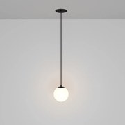 Lampadario A Sospensione Moderno Luna Alluminio Nero Luce Led Integrato 5W