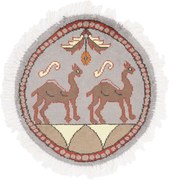 Agra Tappeto orientale 50x50 (Indian) Annodato A Mano