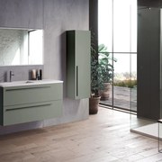 Mobile sottolavabo e lavabo Mia muschio L 100 cm 1 vasca