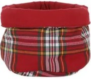 Cestino cucina natalizio tartan rosso 20x30 cm