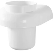 Portaspazzolino a muro in ABS bianco Gioia