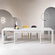 Tavolo in legno allungabile a 320 cm 12 posti FABIO Bianco Frassino