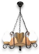 Brilagi - Lampadario a sospensione con catena QUEEN 3xE14/40W/230V faggio