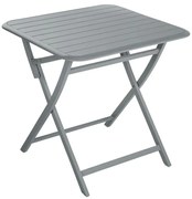 Tavolo da pranzo per giardino pieghevole Idaho NATERIAL struttura e superficie in alluminio per 2 persone 75x75cm