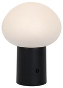 Lampada da tavolo nera con LED dimmerabile a 3 livelli ricaricabile - Louise