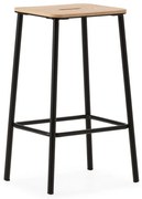 Set di sedie da bar nera 2 pz (altezza della seduta 65 cm) Abba – Marckeric