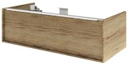 Mobile da bagno sospeso sotto lavabo L 105 x H 32 x P 48 cm quercia di campagna satinato, 1 cassetto SENSEA Neo