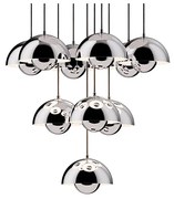 &Tradition - Flowerpot VP10 Lampadario Ø53 Chrome-Plated &Tradition