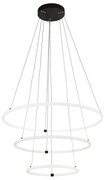 Lampadario Moderno Revolve Acciaio Bianco Policarbonato Nero Led 59,81W 3000K