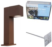 Lampada da esterno industriale in piedi marrone ruggine 30 cm IP44 - Baleno