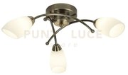 Opera 3lt flush - metallo ottone anticato e vetro opalino