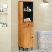Mobile Da Bagno 38x33x160 Cm İn Legno Massello Di Acacia /