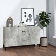 Credenza grigio cemento 100x36x60 cm in legno multistrato