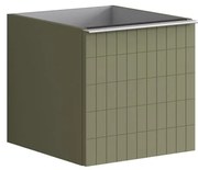 Struttura semi colonna da bagno Pixel 1 cassetto laccato opaco verde salvia L 40 x H 40 x P 45.5 cm