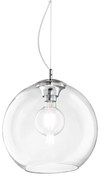 Sospensione Moderna Nemo Metallo Trasparente 1 Luce E27 D30Cm