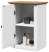 Pensile Da Bagno Bodo Bianco E Marrone 44x30x60 Cm /