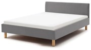 Letto singolo imbottito grigio chiaro 120x200 cm Lena - Meise Möbel