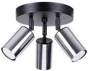 Sollux SL.1369 - Faretto WINX 3xGU10/10W/230V nero/cromo