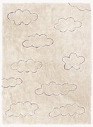 Tappeto per bambini fatto a mano con motivo in rilievo Clouds, lavabile
