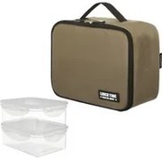 Borsa porta pranzo termica marrone 6 L con 2 contenitori