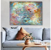 Pittura murale su tela 70x100 cm multicolore