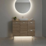 Copri colonna in truciolare faggio 2 ante L 72 x H 60 x P 43.5 cm