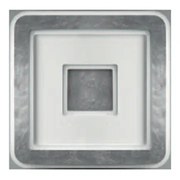 Plafoniera Contemporanea Halò Metallo Foglia Argento Led 35W