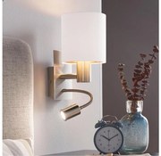 Eglo 96484 - Lampada LED flessibile PASTERI 1xE27/40W+LED/3,8W bianco