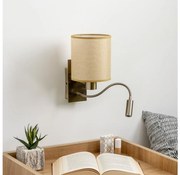 Brilagi - Applique a LED NUBILA 1xE27/25W/230V+LED/3W ottone/marrone chiaro