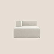 Nettuno modulo chaise longue in morbido tessuto bouclè T07 bianco