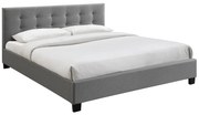 Letto 180 x 200 imbottito tessuto grigio MARQUISE