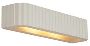 Lampada da parete scandinava beige rettangolare a 2 luci - Plaster