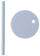 Coperchio azzurro con cannuccia per tazza, ø 7 cm - Design Letters