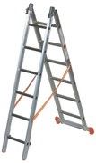 Scala a sfilo Genia 2 rampe in alluminio 2 x 6 gradini portata massima 150 kg EN 131 per lavori fino a 4.1 m