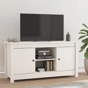 Mobile Porta Tv Da Terra 140x35x42 Bianco E Rovere Ante A Ribalta Luvio