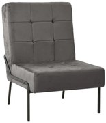 Poltrona relax 65x79x87 cm grigio scuro in velluto