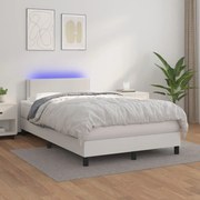 Giroletto molle con materasso e led bianco 120x200cm similpelle