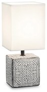 Lampade Da Scrivania Shabby Chic - Provenzale Kali'-1 Metallo Bianco 1 Luce E14