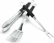 Set Kit Utensili per Barbecue Weber Forchettone Spatola Pinze Accessori bbq