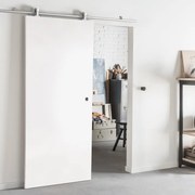Porta scorrevole Pearl in mdf bianco, L 92.5 x H 211.5 cm, con binario Ermes Reversibile