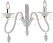 Applique a parete classica estefan bianca 2 luci attacco e14 39x23x...
