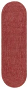 Tappeto Solid Red Terra Oval rosso, L 200 x L 60 cm