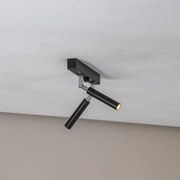 Euluna Nicanor spot da soffitto nero/cromo 2 luci