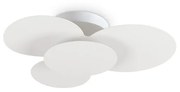 Plafoniera Moderna Cloud Metallo Bianco Led 33W 3000K Luce Calda