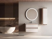 Mobile sottolavabo e lavabo Indico per vasca centrale cotone 2 cassetti